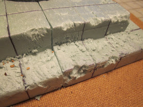 Adding battle damage to base for Warhammer 40k Terrain Project