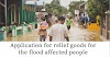 Application for relief goods for the flood affected people