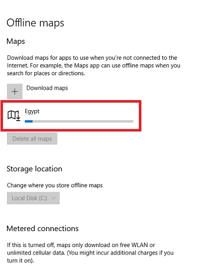 كيفية تنزيل الخرائط والحصول علي الإتجاهات بدون انترنت على الكمبيوتر بنظام 10