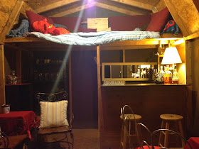 the barshed: shed into bar with loft- end result