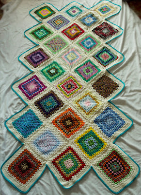 Manta granny square ganchillo