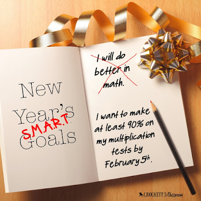 How do I get my students to set goals for the new year?  Help them write S.M.A.R.T. goals.