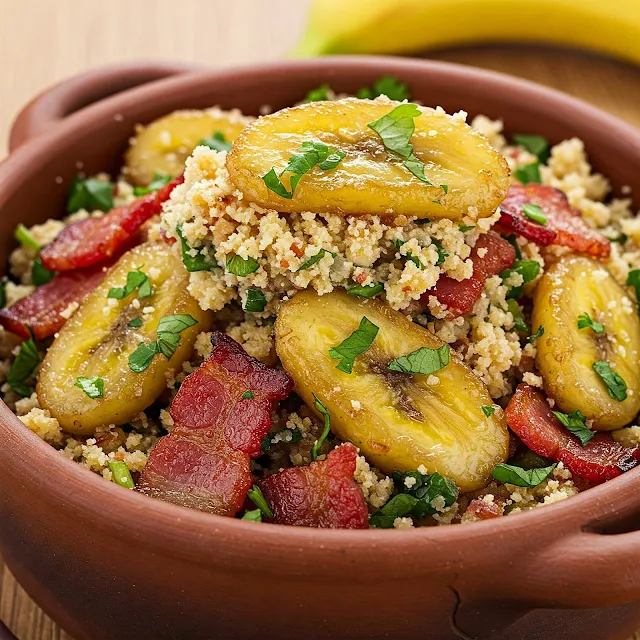 Farofa de  Banan com Bacon