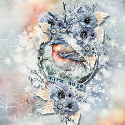 Layout created by Layouts by Angelique with Winter Warmth Mini Kit by Sekada Designs