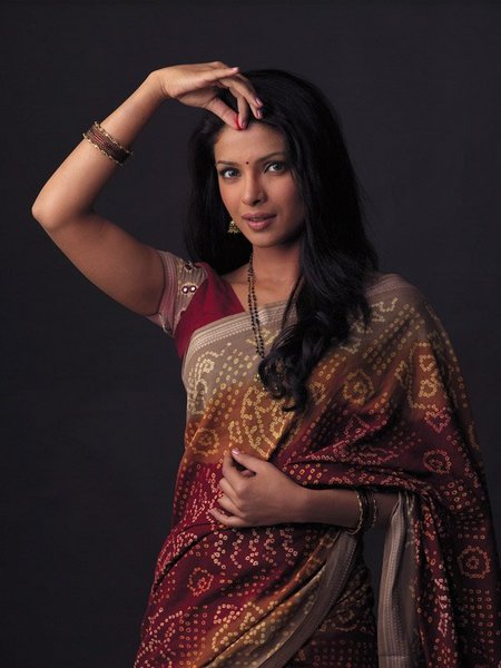 Bollywood actress Priyanka Chopra in designer sarees paired with matching