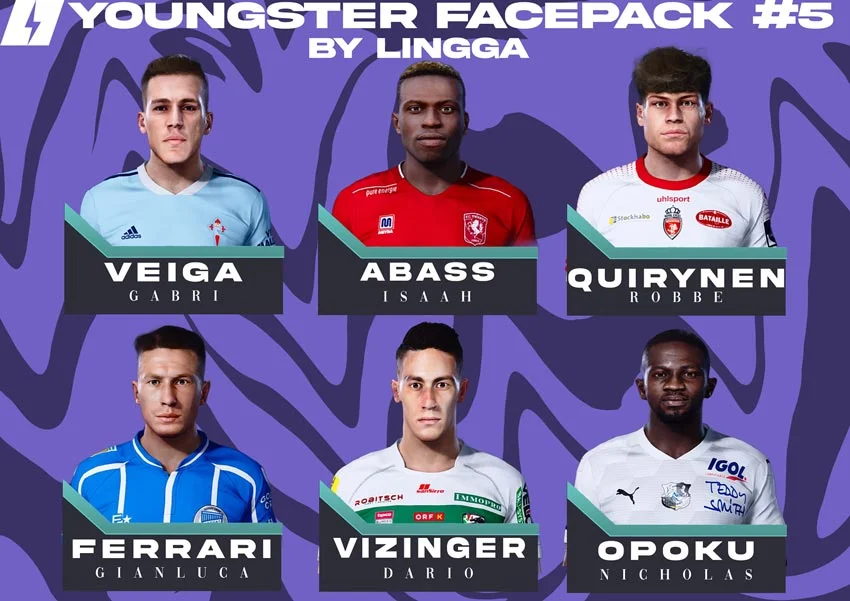 Youngster Facepack V5 2021 For eFootball PES 2021