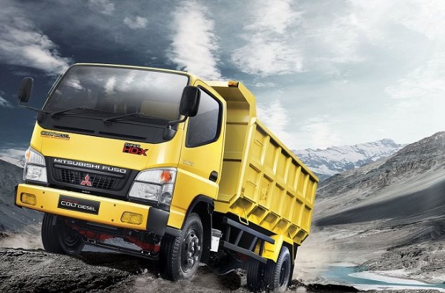 mobil dump truck Mitsubishi Fuso FE super HD-x