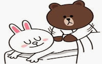 sticker line brown and cony