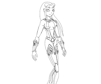 #16 Starfire Coloring Page