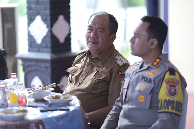 Bupati dan Wakil Bupati Asahan beserta OPD Hadiri Open House Halal Bihalal Kapolres Asahan