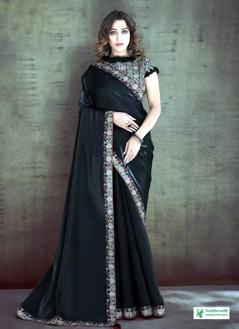 Black Saree Pics, Photos, Pictures - Black Saree Designs and Prices - black saree pic - NeotericIT.com - Image no 9