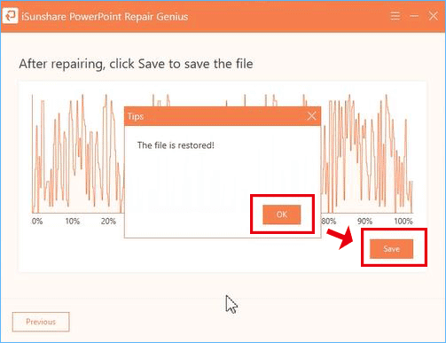 save the restored PPTX file