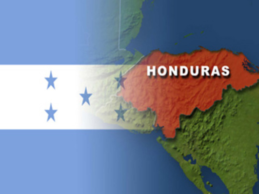 Bandera y ubicación de Honduras