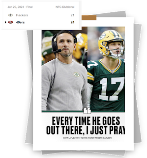 packers lose to 49ers coach prays for FG kicks