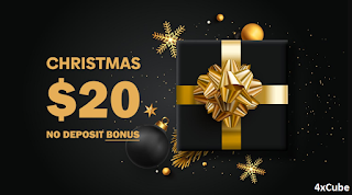 4xCube $20 Forex No Deposit Bonus - Christmas