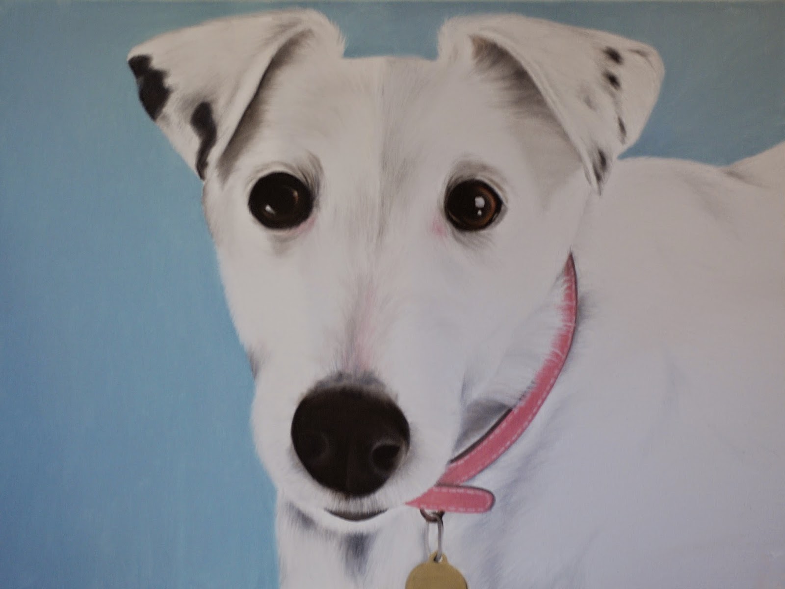 Fox Terrier Pet Portrait painting