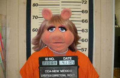 Miss Piggy booking photo