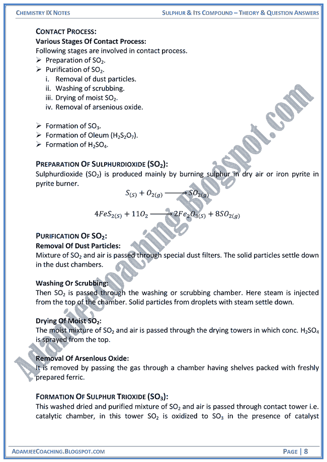 sulphur-and-its-compound-theory-notes-and-question-answers-chemistry-ix