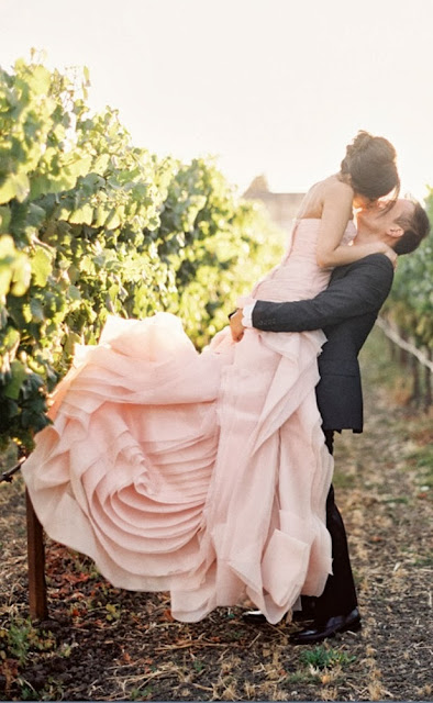 pink wedding dress