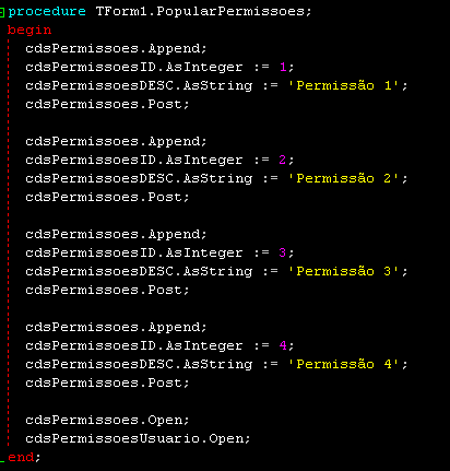 Delphi TDataSet InsertRecord