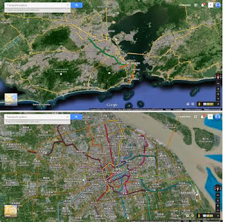 Comparação Metrô Rio e Xangai