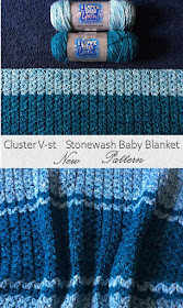 Stonewash Cluster V stitch Baby Blanket