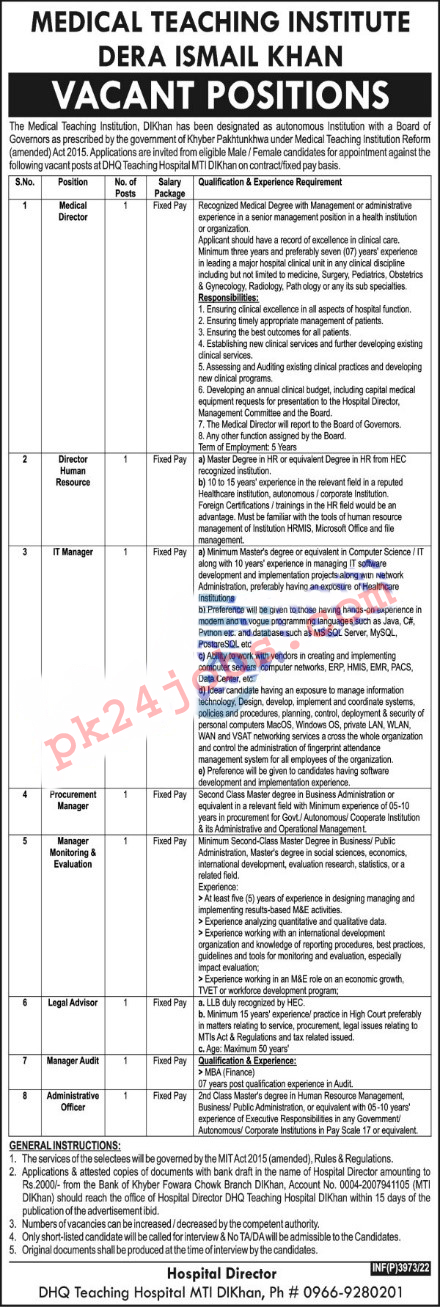 Medical Teaching Jobs 2022 – Pakistan Jobs 2022