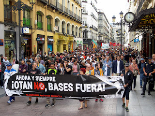 Marcha anti OTAN Zaragoza 2015