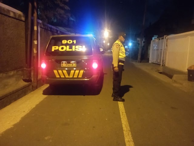 Antisipasi Kejahatan Saat Malam Hingga Dini Hari, Polsek Denpasar Utara Gelar Blue light Patrol