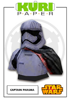 Kuri Paper - Busto Captain Phasma Star Wars Papercraft