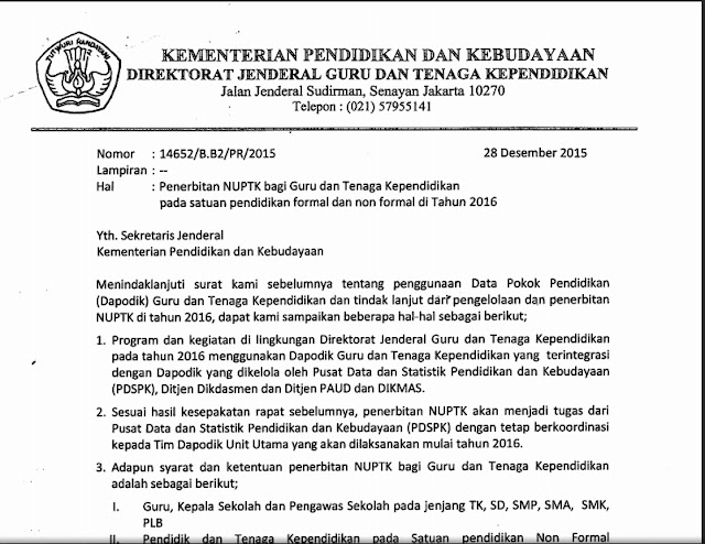 Cara Mudah Pembuatan NUPTK Terbaru 2016