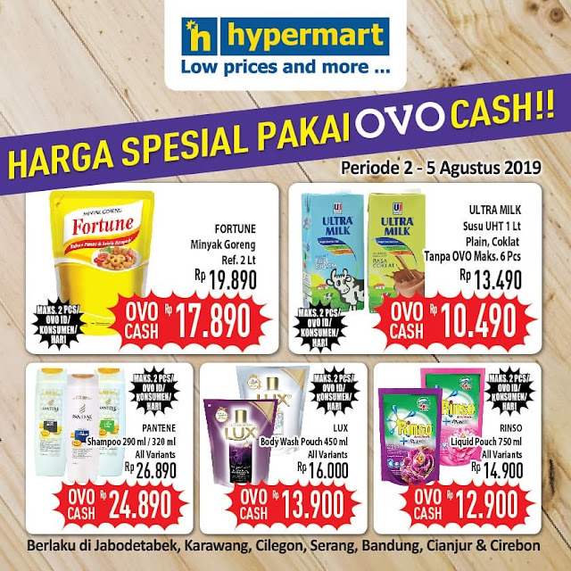 #Hypermart - #Promo Harga Spesial Pakai OVO Cash (s.d 05 Agustus 2019)