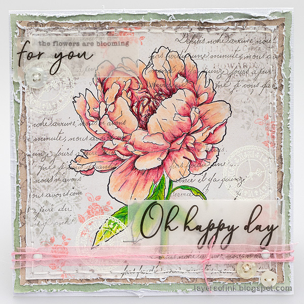 Layers of ink - Peony Card Tutorial by Anna-Karin Evaldsson.