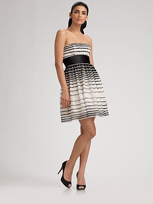 If you need a lovely party dress this Striped Tulle Dress by BCBG Max Azria 
