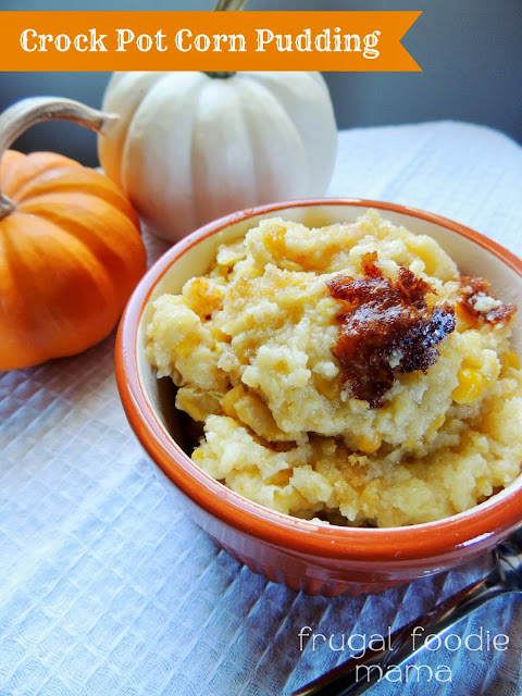 This creamy, savory Crock Pot Corn Pudding saves oven space during your holiday dinner prep & will soon become a family favorite.