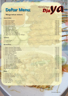 Food List Menu in Corel Draw X4 Design:Gadget Journal