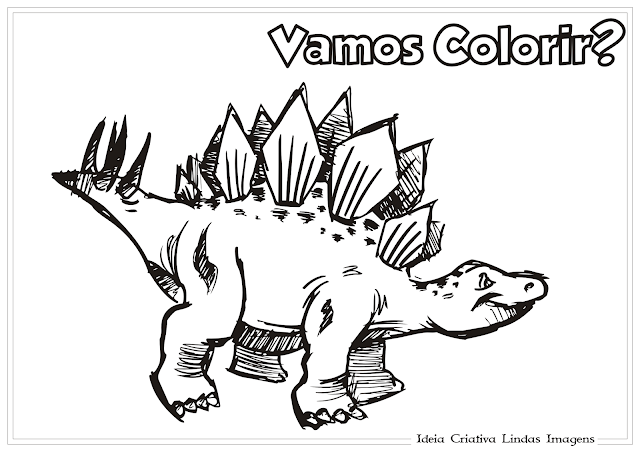 Dinossauro desenho para colorir 