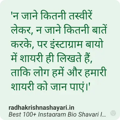 instagram bio shayari hindi