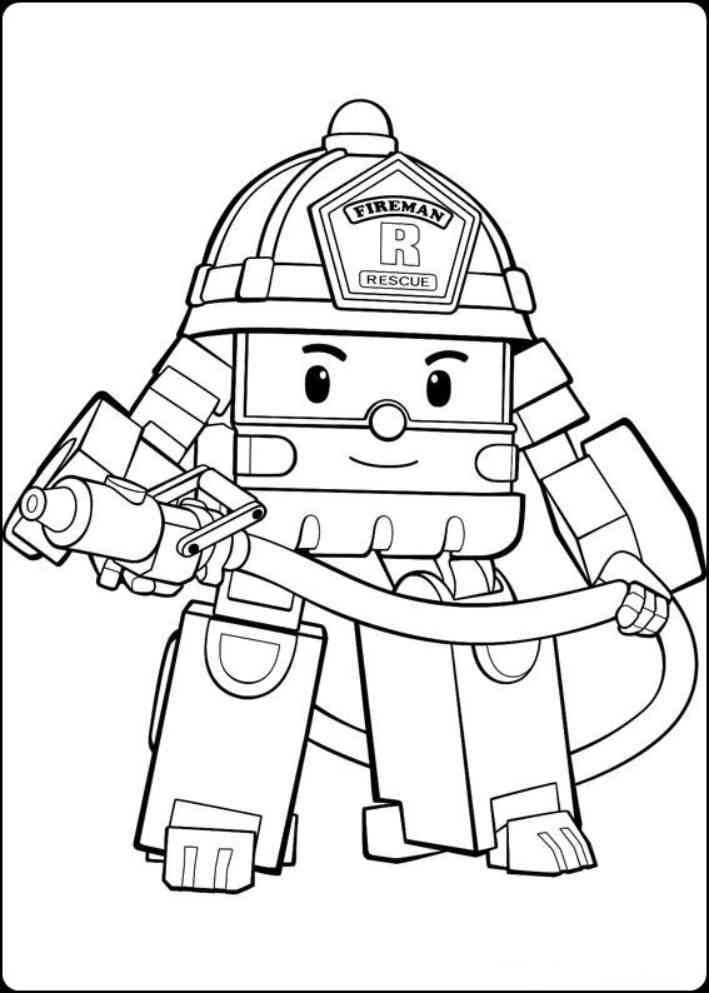 Mewarnai Gambar  Robocar Poli Mewarnai Gambar 