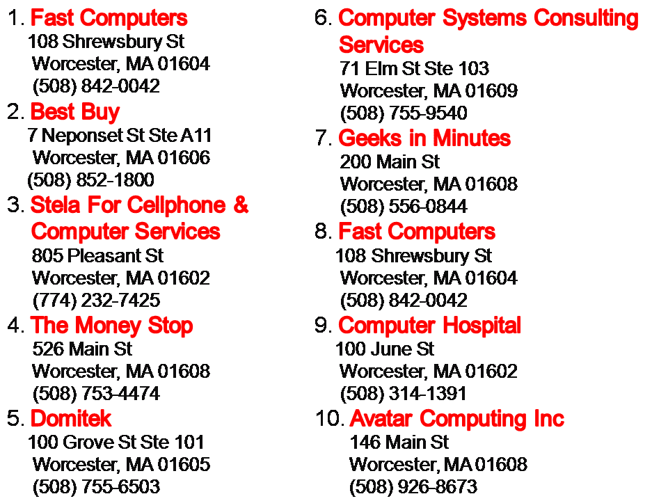 Worcester Computer Repair