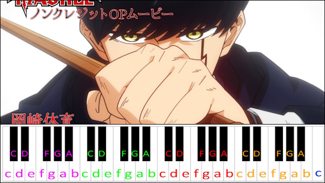 Knock Out by Taiiku Okazaki (Mashle OP 1) Piano / Keyboard Easy Letter Notes for Beginners