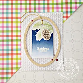 Sunny Studio Stamps: Christmas Trimmings Fancy Frames Dies Elegant Christmas Cards by Franci Vignoli
