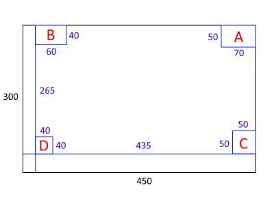 今回の自作水槽の蓋設計図