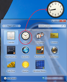  Cara menampilkan gadget jam pada layar desktop komputer Cara menampilkan gadget jam pada layar desktop komputer