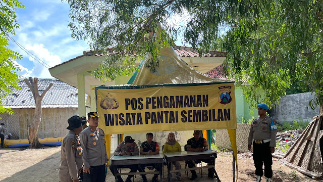 Kapolres Sumenep Cek Pos Pengamanan Tempat Wisata Pantai Sembilan 