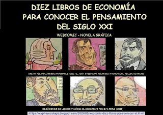 Webcomic: "Diez libros para conocer el pensamiento del siglo XXI" (E.V.Pita, 2019)