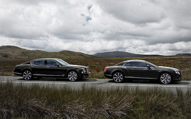 Two Bentleys parked up