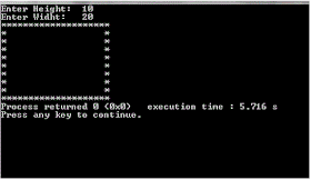 sample output square shape in c++ using for loop c++ code