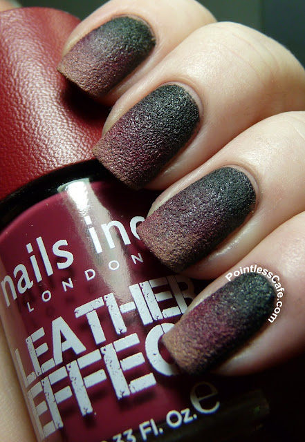 Pointless Cafe: Fun with Nails Inc. - Leather Effect Gradient