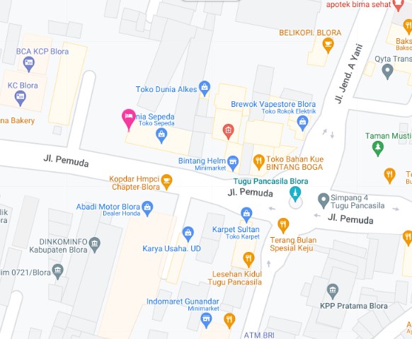 Map Letak Hotel Kencana Blora